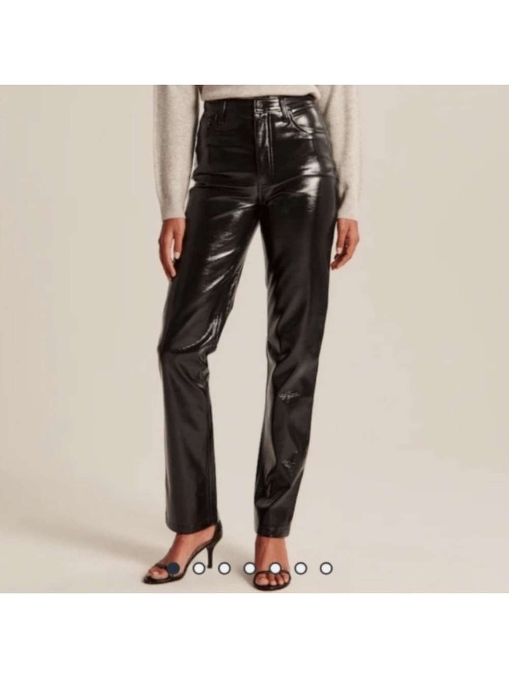 NWT Abercrombie & Fitch Vegan Leather 90s Ultra High Rise Straight Pants